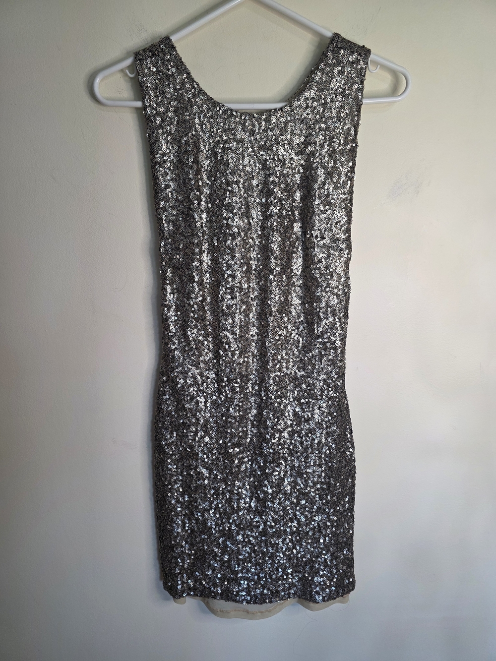 Lovers + Friends Silver Sequin Mini Dress